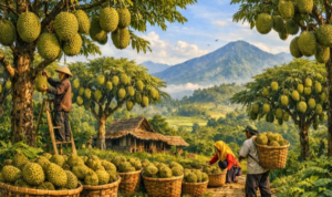 Kekayaan Alam Desa-Desa Kecamatan Cikakak Aneka Macam Durian dari Hasil Perkebunan